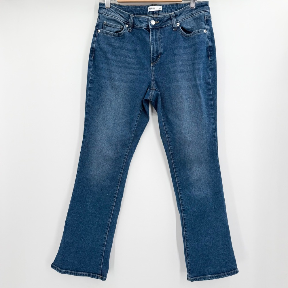 Sonoma Goods for Life Women's Size 12 Bootcut Jeans Medium Wash Stretch Denim